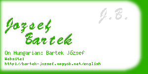 jozsef bartek business card